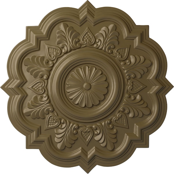 Ekena Millwork Deria Ceiling Medallion (Fits Canopies up to 6"), Hand-Painted Mississippi Mud, 20 1/4"OD x 1 1/2"P CM20DRMMF - main
